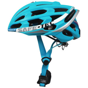 Safe-Tec TYR 2 chytrá helma na kolo L (58cm - 61cm) tyrkysová