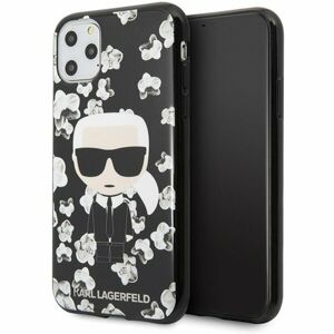 Karl Lagerfeld TPU Flower kryt iPhone 11 černý
